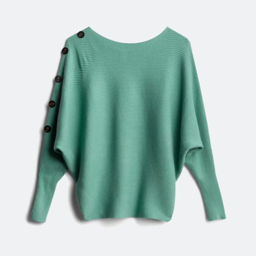 Faith & Zoe Dolman Sleeve Ribbed Sweater